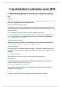 NHA PHLEBOTOMY TECHNICIAN CERTIFICATION EXAM LATEST 2024 WITH ACTUAL QUESTIONS AND CORRECT VERIFIED ANSWERS ALREADY GRADED A&plus; 100&percnt; GUARANTEED TO PASS CONCEPTS&lpar;ALL WHAT YOU NEED&rpar; LATEST EDITION 2024