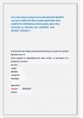 Perry Real Estate College Final ExaM 2025&sol;2026 NEWEST  &sol;ACTUAL COMPLETE REAL EXAM QUESTIONS WITH  COMPLETE VERIFIEDSOLUTION GUIDE&rpar; &lpar;MULTIPLE   CHOICES&rpar; &lpar;A&plus; GRADED 100&percnt; VERIFIED&rpar;  2025                             NEWEST VERSION &excl;&excl;