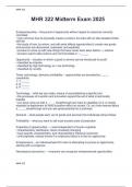 MHR 322 Midterm Exam 2025
