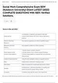 Social Work Comprehensive Exam BSW &lpar;Kutztown University&rpar; EXAM LATEST &lpar;2025&rpar; COMPLETE QUESTIONS With 100&percnt; Verified Solutions&comma;