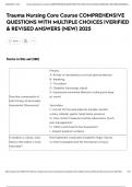Trauma Nursing Core Course COMPREHENSIVE QUESTIONS WITH MULTIPLE CHOICES &vert;VERIFIED & REVISED ANSWERS &lpar;NEW&rpar; 2025
