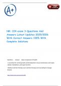 NR&colon; 224 exam 3 Questions And Answers Latest Updates 2025&sol;2026 With Correct Answers 100&percnt; With Complete Solutions
