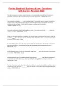 Florida Electrical Business Exam  Questions with Correct Answers 2025