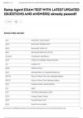 Ramp Agent EXAM TEST WITH LATEST UPDATED &lpar;QUESTIONS AND ANSWERS&rpar; already passed&excl;&excl;