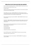 NBREA REAL ESTATE EXAM QUESTIONS AND ANSWERS