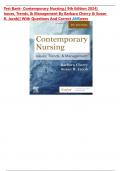 TEST BANK- Contemporary NURSING&comma;&lbrace; 9th Edition 2024&rcub; Issues&comma; Trends&comma; & Management by Barbara Cherry & Susan R&period; Jacob&vert;&vert; WITH Latest Edition