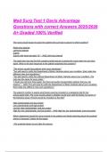 Med Surg Test 1 Davis Advantage Questions with correct Answers 2025&sol;2026 A&plus; Graded 100&percnt; Verified