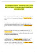 PADI Enriched Air Diver Exam 2025 LATEST EXAM  QUESTIONS AND VERIFIED ANSWERS GRADED A&plus;  ASSURED SUCCESS