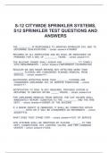 S-12 CITYWIDE SPRINKLER SYSTEMS&comma; S12 SPRINKLER TEST QUESTIONS AND ANSWERS
