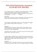 WGU D316 Final Practice Assessment EXAM REVIEW 2025&sol;2026