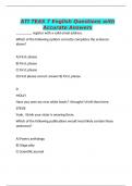 ATI TEAS 7 English Questions with Accurate Answers