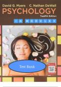 Test Bank for Exploring Psychology in Modules&comma; 12th Edition by David G&period; Myers &ndash; Complete Study Guide & Verified Exam Prep
