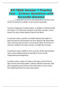 ATI TEAS Version 7 Practice Test &ndash; Science Questions with Accurate Answers