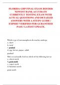 FLORIDA GHP FINAL EXAM 2025&sol;2026  NEWEST BANK ACCURATE  CURRENTLY TESTING EXAM WITH  ACTUAL QUESTIONS AND DETAILED  ANSWERS WITH A STUDY GUIDE &sol;  EXPERT VERIFIED FOR GURANTEED  PASS &sol; LATEST UPDATE&period;