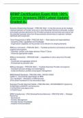 BRMP Certification Exam With 100&percnt; Correct Answers 2025 Latest Update  Graded A&plus; 