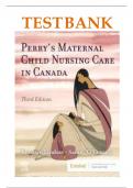 Test Bank for Maternal Child Nursing Care Canada 3rd Edition by Keenan Lindsay&comma; 2024&rpar; &vert; All Chapter 1-55 Covered &vert; Complete Latest Guide A&plus;