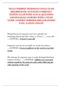 TEXAS TERMITE TECHNICIAN FINAL EXAM  2025&sol;2026 BANK ACCURATE CURRENTLY  TESTING EXAM WITH ACTUAL QUESTIONS  AND DETAILED ANSWERS WITH A STUDY  GUIDE &sol; EXPERT VERIFIED FOR GURANTEED  PASS &sol; LATEST UPDATE