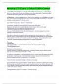 Nursing 170 Exam 1 Solved 100&percnt; Correct