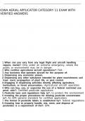 Iowa aerial applicator category 11 exam with verified answers