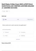 Stott Pilates Written Exam 2025 LATEST EXAM QUESTIONS AND VERIFIED ANSWERS GRADED A&plus; ASSURED SUCCESS