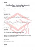 Xcel State Exam Simulator Questions with Verified Answers 2025