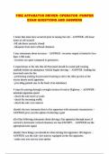 FIRE APPARATUS DRIVER- OPERATOR -PUMPER EXAM QUESTIONS AND ANSWERS