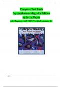 Test Bank for Psychopharmacology 4th Edition &lpar;Meyer&comma; 2022&rpar;&comma; Chapter 1-20 &vert; Complete Guide A&plus;