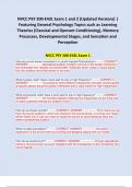 NVCC PSY 200-E43L Exam 1 and 2 &lpar;Updated Versions&rpar; &vert; Featuring General Psychology Topics such as Learning Theories &lpar;Classical and Operant Conditioning&rpar;&comma; Memory Processes&comma; Developmental Stages&comma; and Sensation and Perception