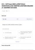 ICC &sol; UST Exam 2025 LATEST EXAM QUESTIONS AND VERIFIED ANSWERS GRADED A&plus; ASSURED SUCCESS