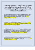 UNA MBA 601 Exam 1 2025 &vert; Featuring Topics such as Business Strategy&comma; Economic Analysis&comma; Financial Reporting&comma; Marketing Fundamentals&comma; and Organizational Behavior