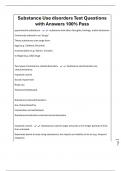 Substance Use disorders Test Questions with Answers 100&percnt; Pass