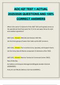 AOC IQT TEST 1 ACTUAL 2025&sol;2026 QUESTIONS AND 100&percnt; CORRECT ANSWERS