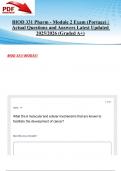 BIOD 331 Pharm - Module 2 Exam &lpar;Portage&rpar; &vert; Actual Questions and Answers Latest Updated 2025&sol;2026 &lpar;Graded A&plus;&rpar;