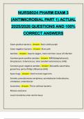 NURS8024 PHARM EXAM 3 &lpar;ANTIMICROBIAL PART 1&rpar; ACTUAL 2025&sol;2026 QUESTIONS AND 100&percnt; CORRECT ANSWERS