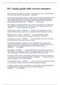 PLT study guide