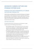 ADVANCED CARBON CAPTURE AND STORAGE SYSTEMS QUIZ