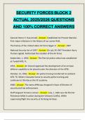 SECURITY FORCES BLOCK 2 ACTUAL 2025&sol;2026 QUESTIONS AND 100&percnt; CORRECT ANSWERS
