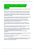 2025&sol;2026 Range Safety Course Exam Questions Answered And Graded