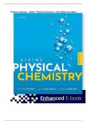 Solutions Manual &ndash; Atkins' Physical Chemistry&comma; 12th Edition by Atkins &vert;19 Chapters Covered&vert; Newest Updated Edition Complete Test Bank