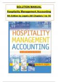 Solution Manual for Hospitality Management Accounting 9th Edition By Marti Jagels All Chapters 1-14