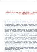 ROSH Pulmonary And HEENT Part 1 - NUR 524 Questions And Correct Answers