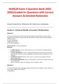 NUR529 Exam 3 Question Bank 2025-2026&vert;Graded A&plus; Questions with Correct Answers & Detailed Rationales