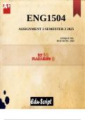 ENG1504 Assignment 2 &lpar;COMPLETE ANSWERS&rpar; Semester 2 2025
