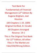 Solutions Manual With Test Bank For Fundamentals of Financial Management &lpar;Concise&rpar; 12th Edition By Eugene Brigham&comma; Joel Houston