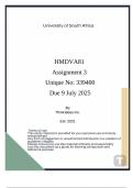 HMDVA81 Assignment 3 Detailed Answers &lpar;339400&rpar; Due 9 July 2025