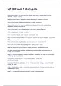 MA 700 week 1 study guide Questions and Answers 100&percnt; Solved