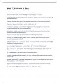 MA 700 Week 1 Test Questions and Answers 100&percnt; Solved