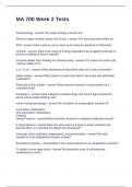 MA 700 Week 2 Tests Questions and Answers 100&percnt; Correct