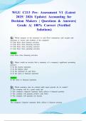 WGU C213 Pre- Assessment V1 &lpar;Latest 2025&sol; 2026 Update&rpar; Accounting for Decision Makers &vert; Questions & Answers&vert; Grade A&vert; 100&percnt; Correct &lpar;Verified Solutions&rpar;