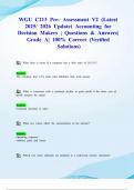 WGU C213 Pre- Assessment V2 &lpar;Latest 2025&sol; 2026 Update&rpar; Accounting for Decision Makers &vert; Questions & Answers&vert; Grade A&vert; 100&percnt; Correct &lpar;Verified Solutions&rpar;